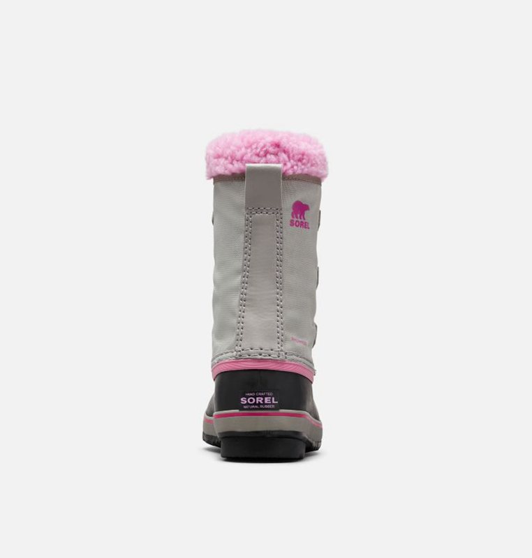 Sorel Youth Yoot Pac™ Nylon - Kids Snow Boots Grey/Black/Pink - 932651PFM